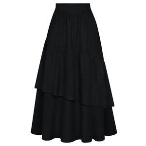 9830 Tiered Long Skirt Black Gothic Skirts Victorian Renaissance Skirts